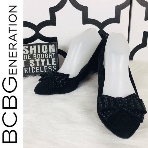 BCBGeneration Shoes - BCBGeneration Black Wedges
